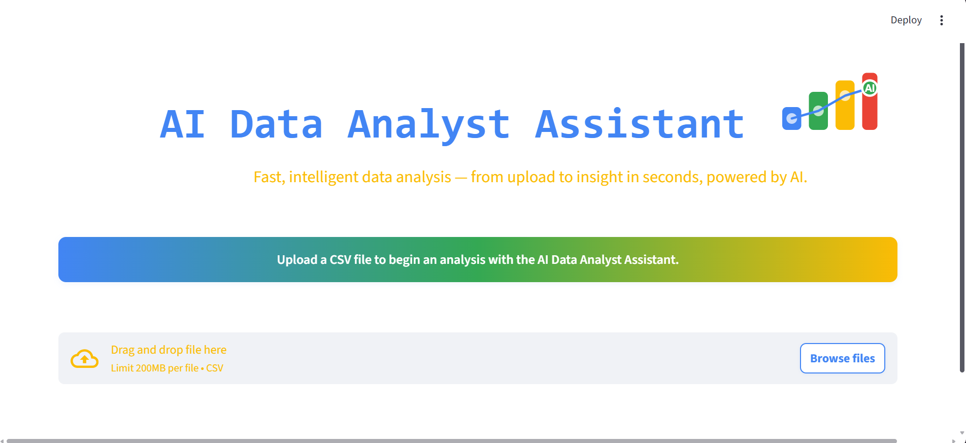 AI Data Analysis Agent screenshot