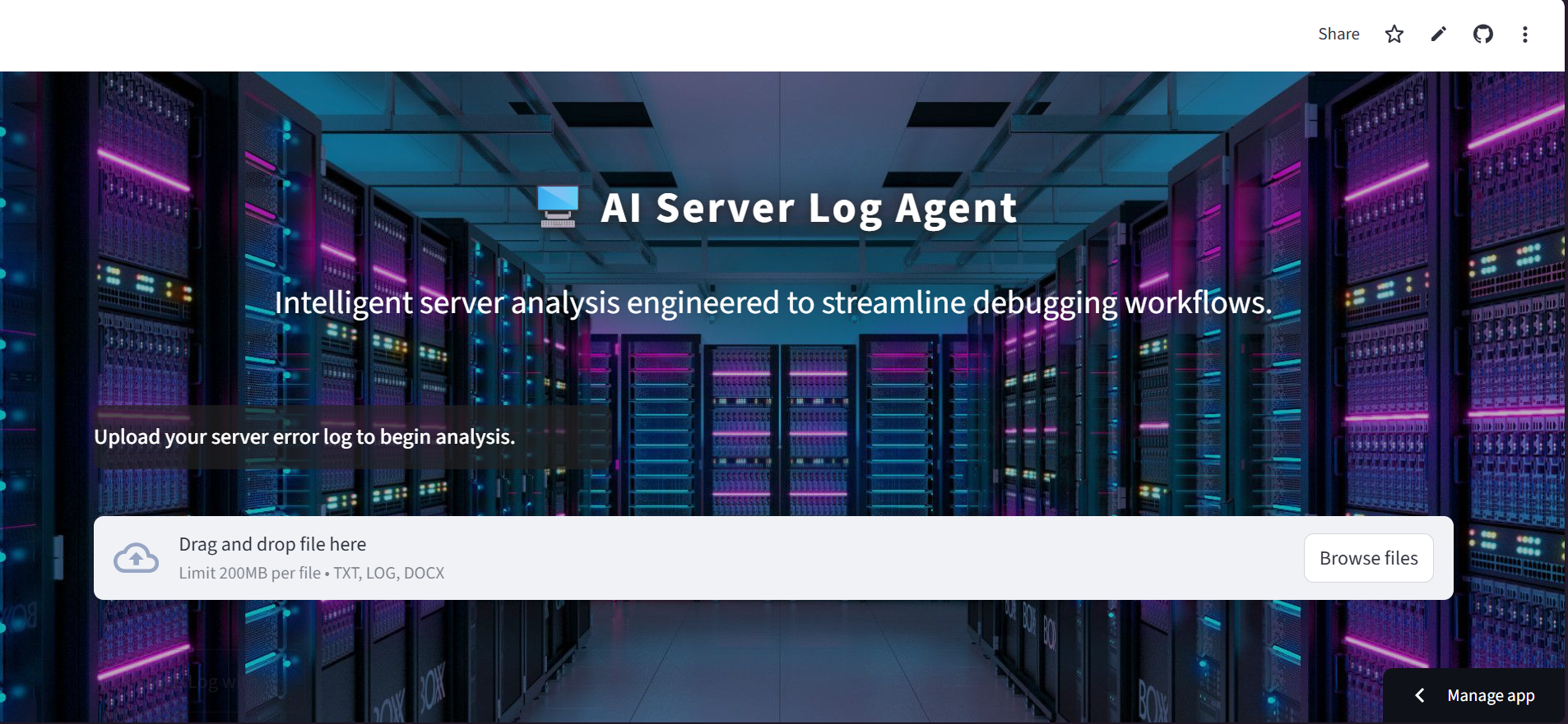 AI Server Log Agent screenshot